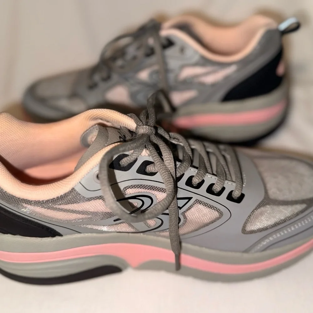Gravity Defyer Gdefy Women’s Walking Shoes Size 9 Gray Pink Orthopedic - Picture 11 of 11